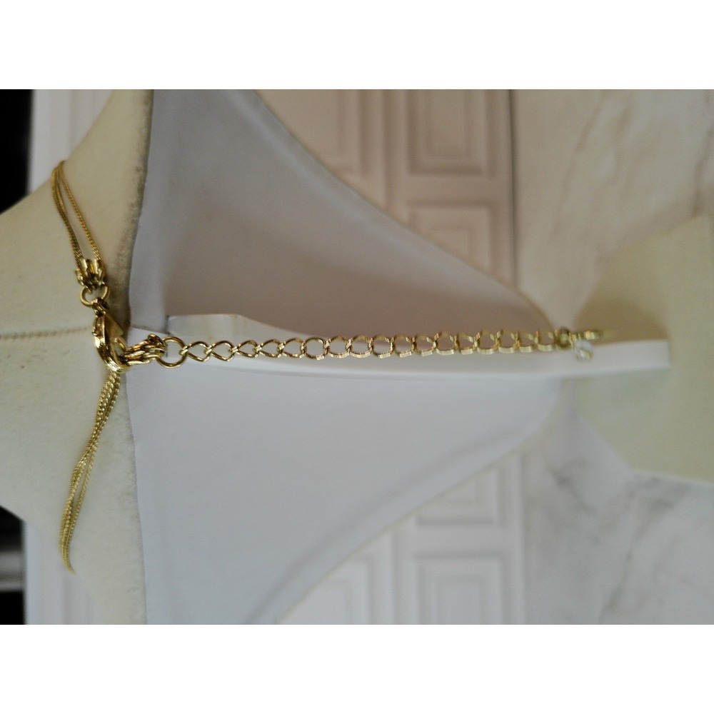 Retired Betsy Johnson Ocean Themed Puffer Fish Layered Necklace Gold Tone - Picture 6 of 6